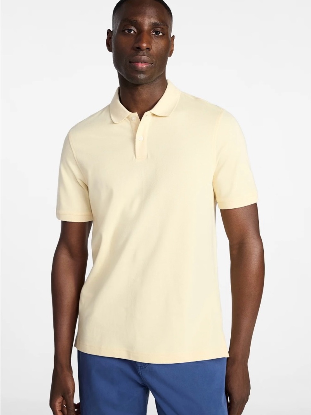 NWT George Classic Short-Sleeve Polo Shirt - light yellow